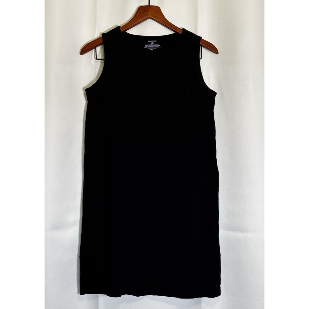 PATAGONIA Dress Organic Cotton Womens Medium Sleeveless Shift Black
